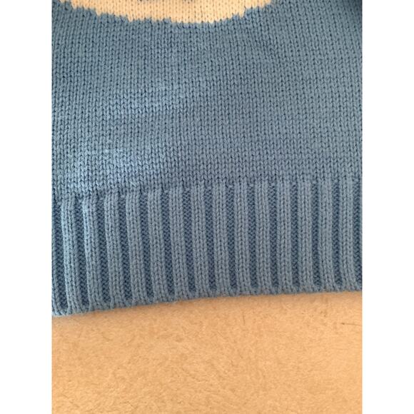 ASOS designs smiley face sweater size 2 small petite woman’s blue - Picture 7 of 8